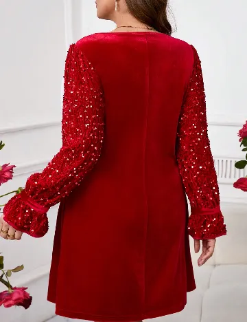 Rochie scurta SHEIN CURVE, rosu