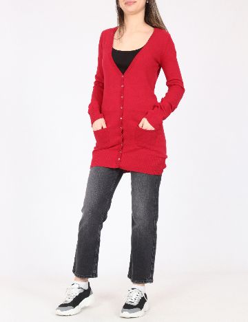 Cardigan Zara, rosu