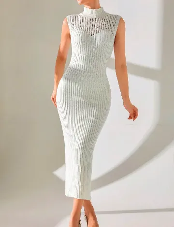 Rochie medie SHEIN, ecru