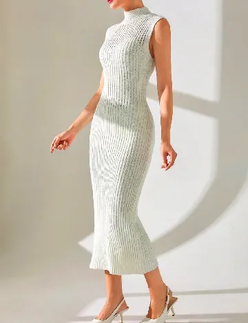 Rochie medie SHEIN, ecru