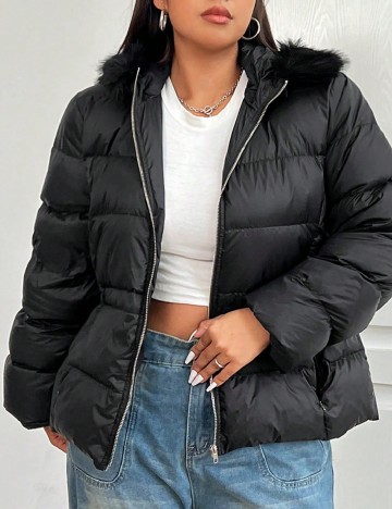 Geaca SHEIN CURVE, negru