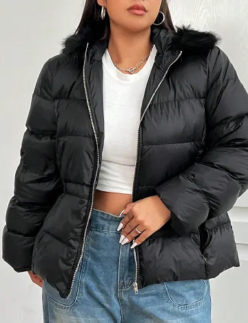 Geaca SHEIN CURVE, negru