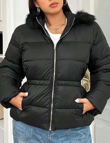 Geaca SHEIN CURVE, negru