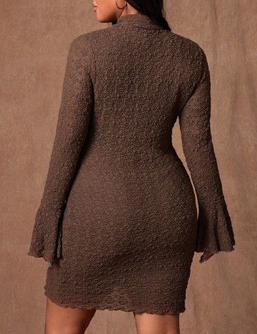 Rochie scurta SHEIN CURVE, maro