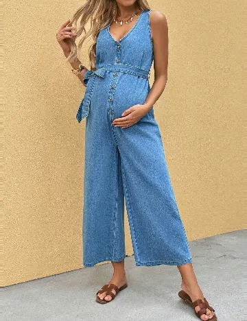 Salopeta SHEIN Maternity, albastru