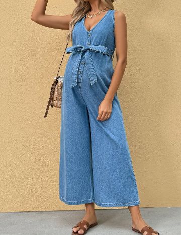 Salopeta SHEIN Maternity, albastru