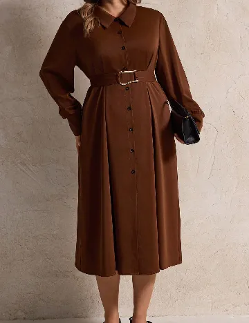 Rochie medie SHEIN CURVE, maro