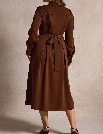 Rochie medie SHEIN CURVE, maro