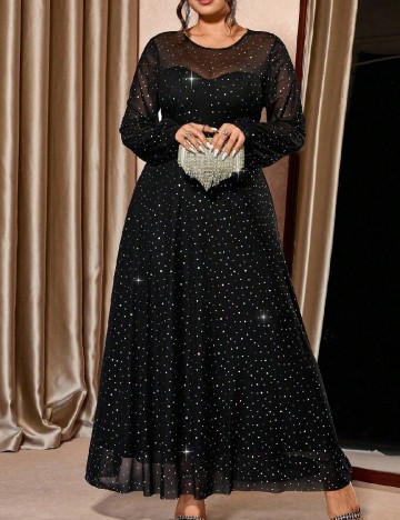 Rochie lunga SHEIN CURVE, negru