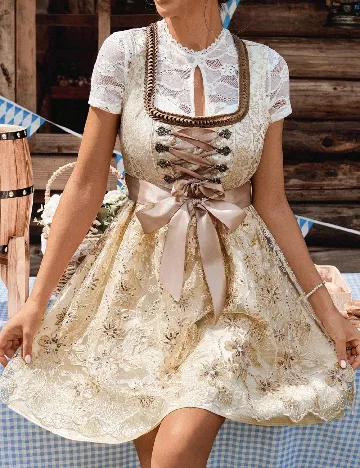 Rochie scurta SHEIN, crem