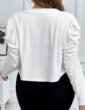 Bolero SHEIN CURVE, alb