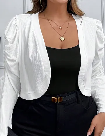 Bolero SHEIN CURVE, alb