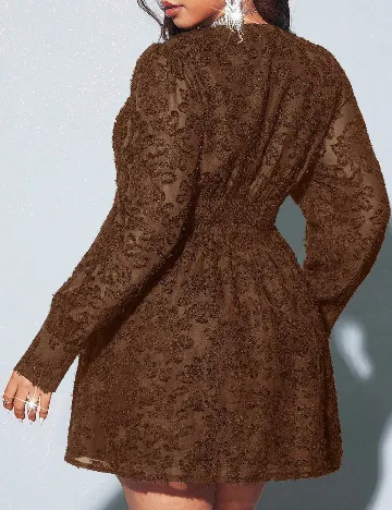 Rochie scurta SHEIN CURVE, maro