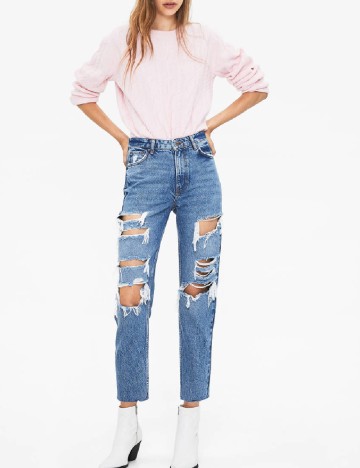 Blugi Bershka, albastru