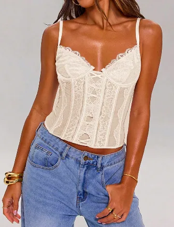 Corset SHEIN, crem
