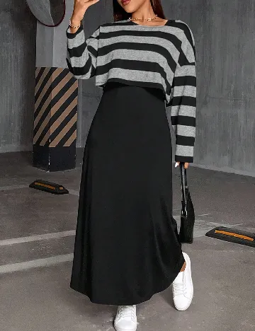 Set bluza si rochie SHEIN CURVE, negru