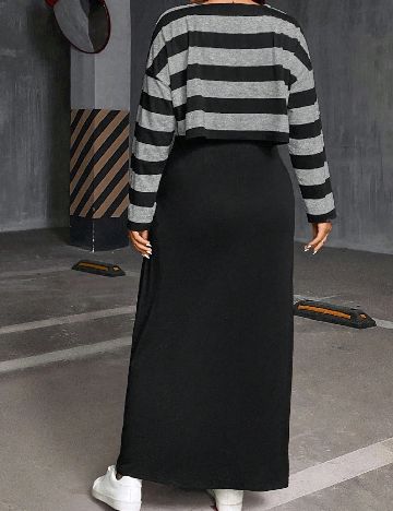 Set bluza si rochie SHEIN CURVE, negru