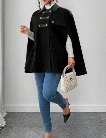 Poncho SHEIN CURVE, negru