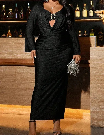 Rochie lunga SHEIN CURVE, negru