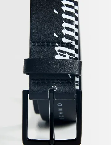 Curea Bershka, negru/alb