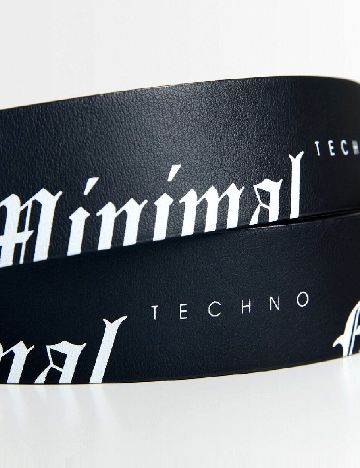 Curea Bershka, negru/alb