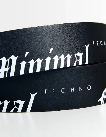 Curea Bershka, negru/alb