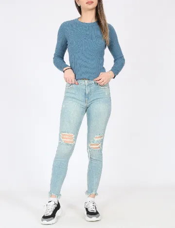 Blugi Bershka, albastru