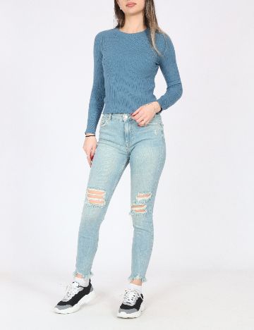 Blugi Bershka, albastru