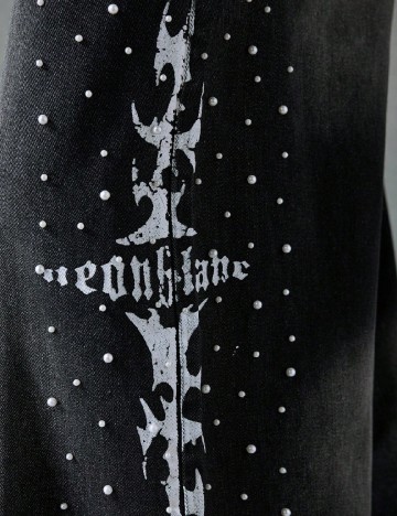 Blugi Neon Blanc, negru