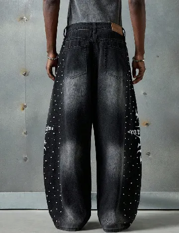 Blugi Neon Blanc, negru