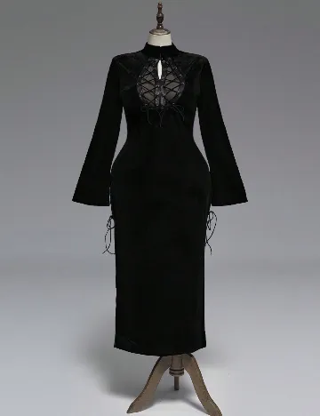 Rochie lunga Romwe Plus Size, negru