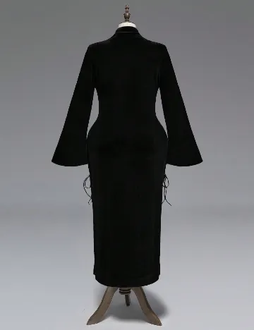 Rochie lunga Romwe Plus Size, negru