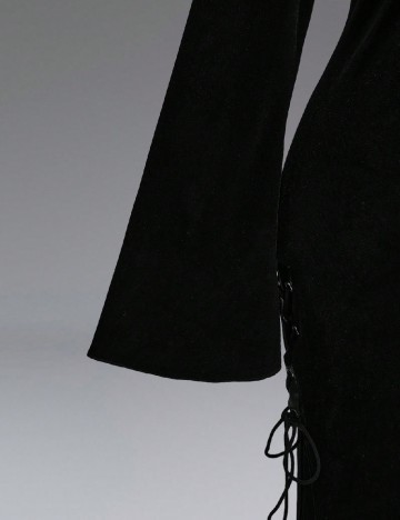 Rochie lunga Romwe Plus Size, negru