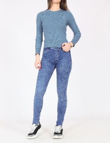 Pantaloni Pull&Bear, albastru