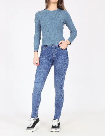 Pantaloni Pull&Bear, albastru