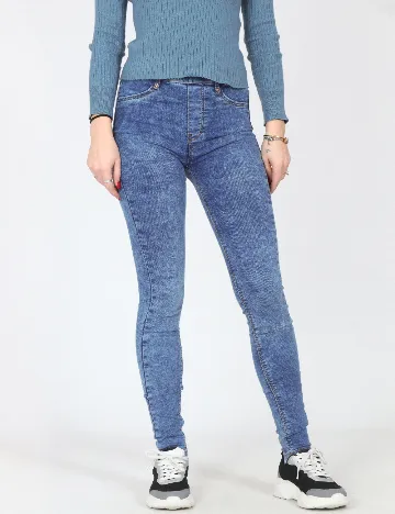 Pantaloni Pull&Bear, albastru