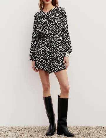 Rochie scurta Zara, negru/alb