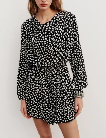 Rochie scurta Zara, negru/alb