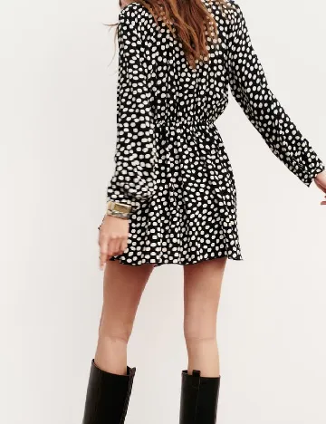 Rochie scurta Zara, negru/alb