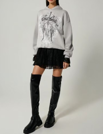 Hanorac Oversize House Brand, gri