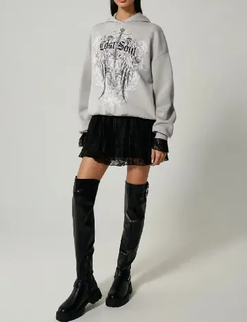 Hanorac Oversize House Brand, gri