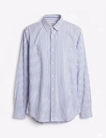 Camasa Pull&Bear, albastru/alb