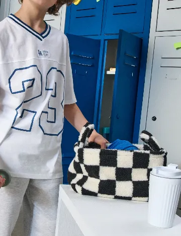 Cos de depozitare Sinsay, alb/negru