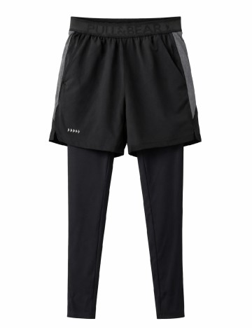 Pantaloni Pull&Bear, negru