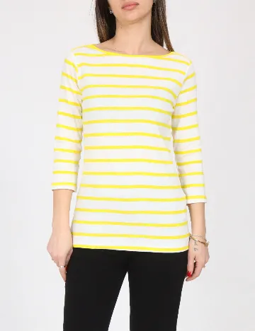 Bluza Zara, alb/galben