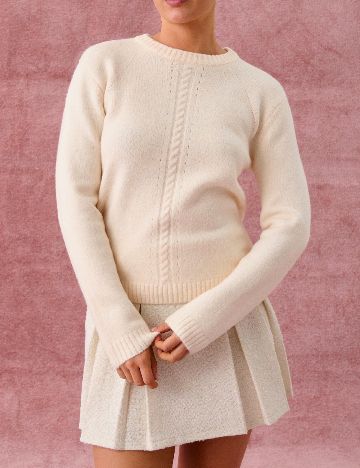 Pulover Sinsay, crem