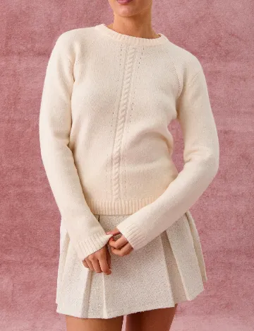 Pulover Sinsay, crem