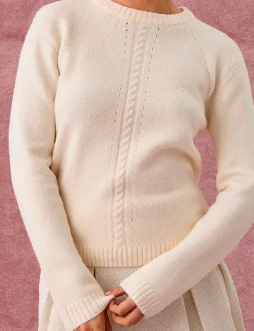 Pulover Sinsay, crem
