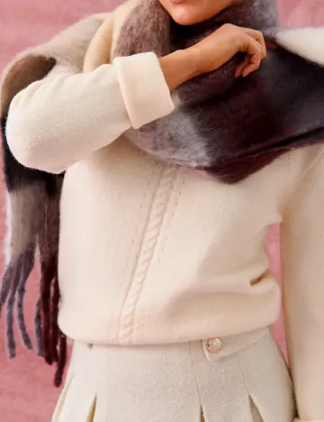 Pulover Sinsay, crem