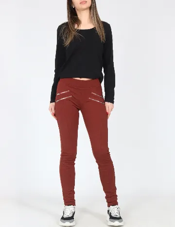 Pantaloni Bershka, caramiziu